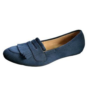 Kim Rogers Womens Royal Blue Penny Loafer Patina Top Sider Flat Shoes 6.5